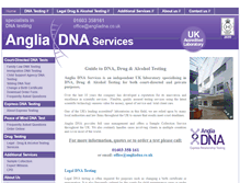 Tablet Screenshot of angliadna.co.uk